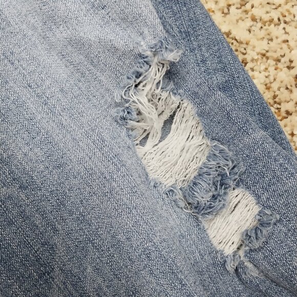 3091 Size 22 Maurices Upcycled Long Bell-Bottoms With Raw Hem. - Picture 5 of 9